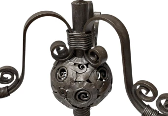 Art Deco Amsterdamse School Floor Lamp by Amsterdamsche Kunstsmederij, 1920s